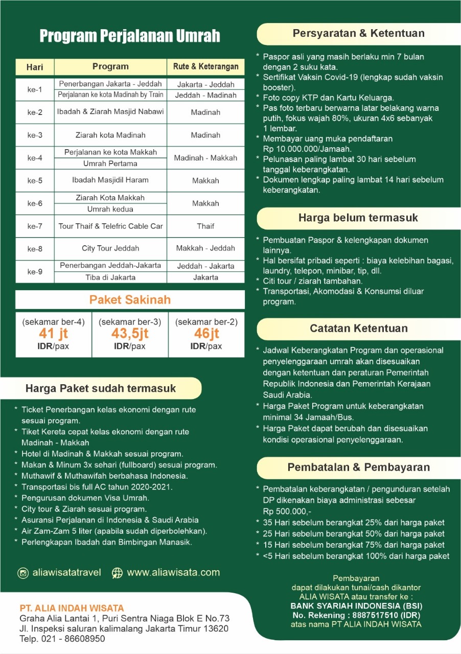 UMROH REGULER SAKINAH 2